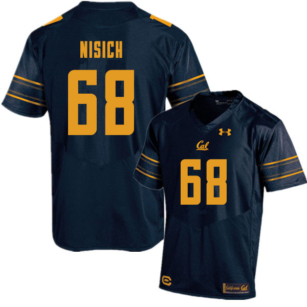Men #68 Erick Nisich Cal Bears College Football Jerseys Sale-Navy - Click Image to Close